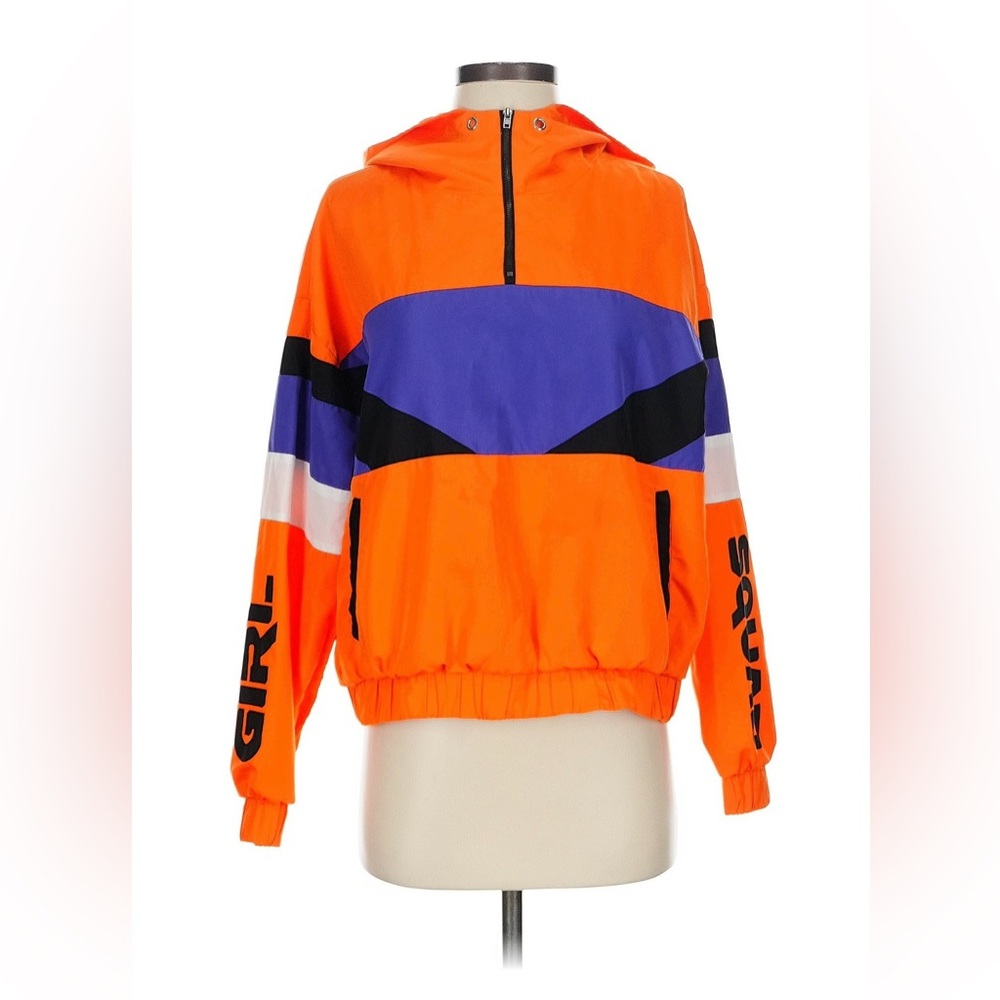 Vibrant Orange and Purple Hoodie